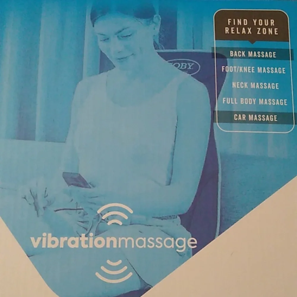 COBY Vibration Massage Cushion Car Seat Couch / Chair Gift Optional Heat New Box